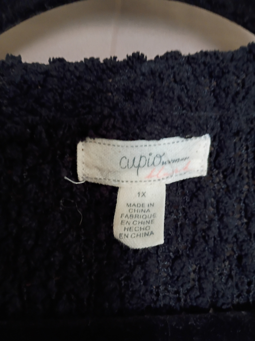 Cozy Open-Front Women's Black Sweater Cardigan - Picture 2 of 6